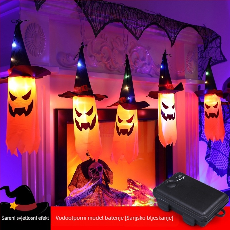 Prekogranična Amazonova nova Halloween LED dekorativna svjetla Viseća svjetla za duhove Svjetla za atmosferu festivala duhova
