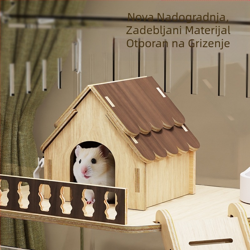 Kavez za hrčke Zlatni medvjed Posebna akrilna velika prozirna luksuzna vila kutija za uzgoj Pribor za igračke Jeftin set