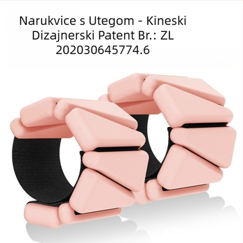 Trokutasta monokromatska narukvica s čičkom, trening snage za ruke, sportska kondicija, snaga ručnog zgloba, podesiva opterećenja, univerzalna veličina