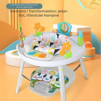 Prekogranična dječja skakalica, višenamjenska, stol za veselo učenje, stol za aktivnosti, skakalica, glazbena, okvir za dječji fitness, vanjska trgovina