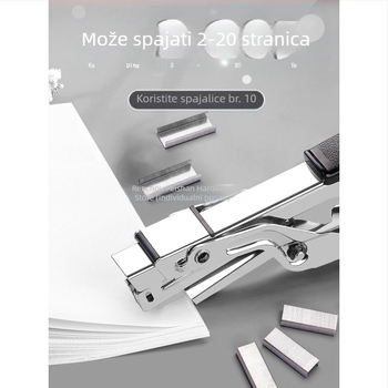 Ručna klamerica koja štedi rad, višenamjenska komercijalna klamerica za debele knjige, za studentski ured, veliki format, veliko kućno uvezivanje