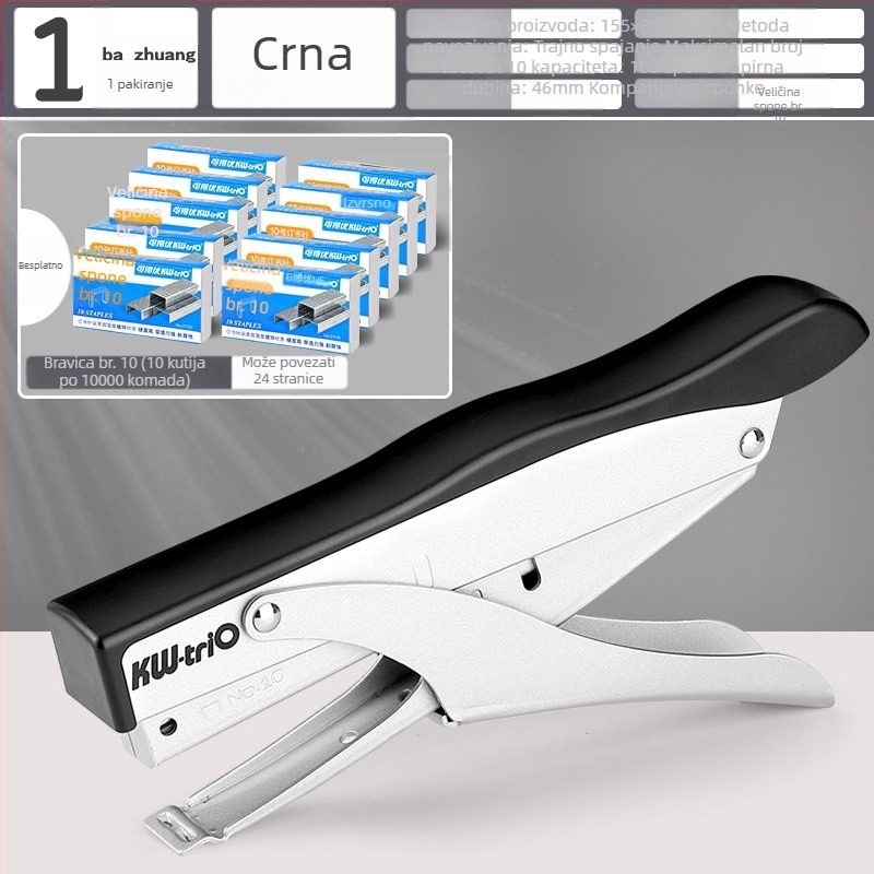 Ručna klamerica koja štedi rad, višenamjenska komercijalna klamerica za debele knjige, za studentski ured, veliki format, veliko kućno uvezivanje