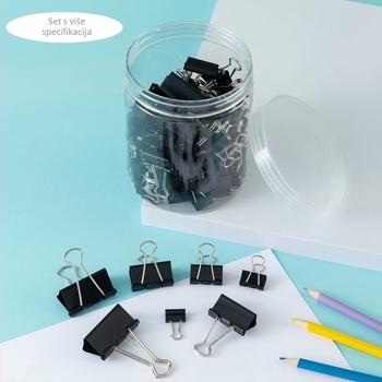 Prekogranična vruća rasprodaja Kombinacija odijela Papirnati pribor Boja Duga kopča Crna kopča s lastin repom Metalna kopča za uvezivanje Karte Testna kopča za papir