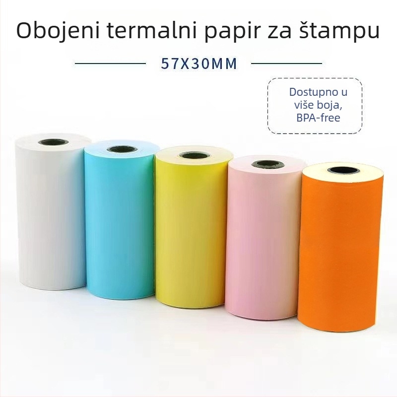 Termalni papir za blagajnu 5730-5740-5750 Račun iz supermarketa 8060 Papir za ispis Kuhinjski red Mala crna tuba Veleprodaja
