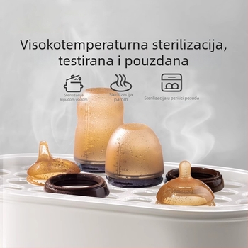 Silikonska bočica za novorođenčad, 6 mjeseci i više, duda s lučnim dizajnom za majčino mlijeko