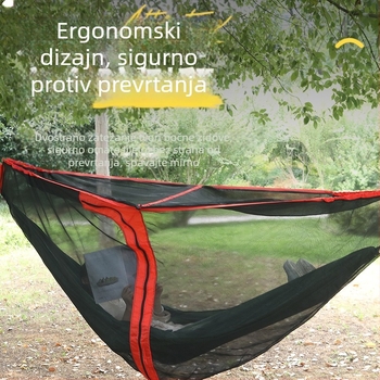 Vanjska mreža protiv komaraca za viseću mrežu, šifrirana zadebljana mreža protiv komaraca, uklonjiva i odvojiva mreža protiv komaraca za viseću mrežu