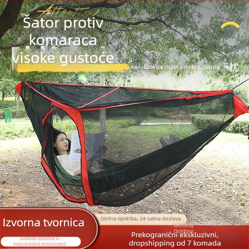 Vanjska mreža protiv komaraca za viseću mrežu, šifrirana zadebljana mreža protiv komaraca, uklonjiva i odvojiva mreža protiv komaraca za viseću mrežu