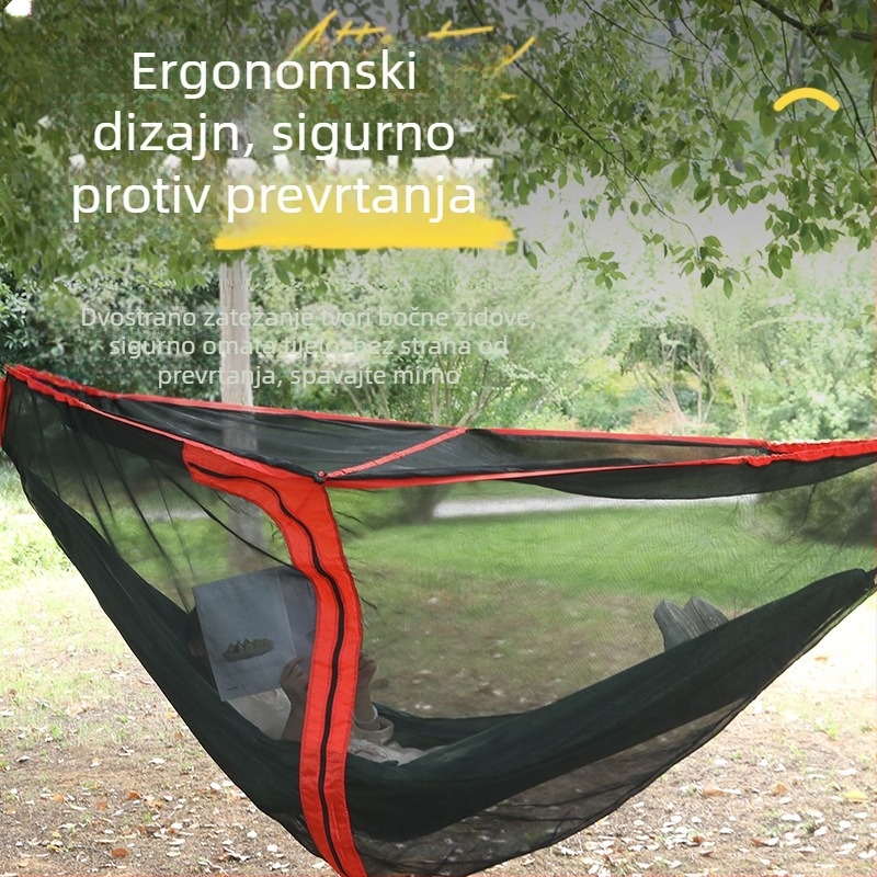 Vanjska mreža protiv komaraca za viseću mrežu, šifrirana zadebljana mreža protiv komaraca, uklonjiva i odvojiva mreža protiv komaraca za viseću mrežu