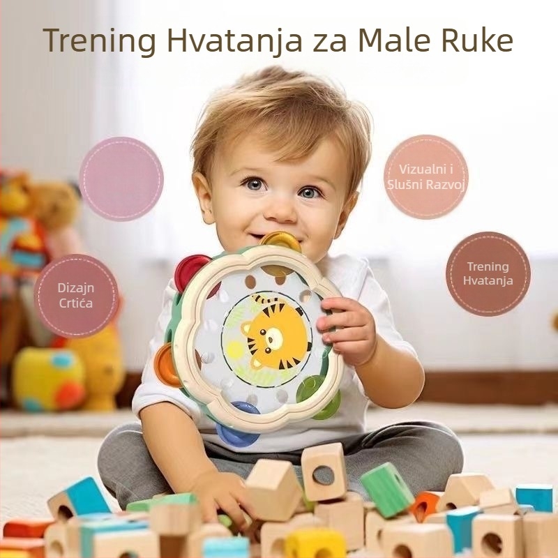 Prekogranični dječji pljesak rukama, tamburin, pijesak, čekić, dječaci i djevojčice, trening koncentracije, intelektualni razvoj, zvečka za mozak, igračke za rano obrazovanje