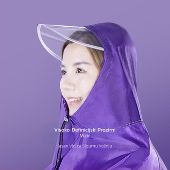 Biciklistički pončo, kišna kabanica za električni automobil, povećana jednostruka biciklistička baterijska kabanica za muškarce i žene, kišna kabanica za odrasle