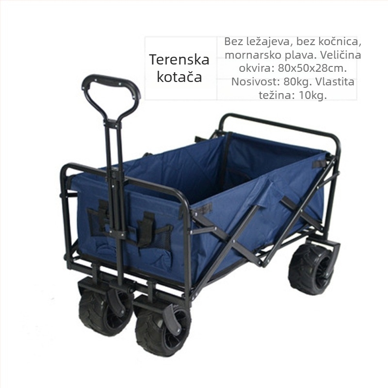 Vanjska trgovina prekogranična vanjska sklopiva kolica za automobile s četiri kotača, kolica za alat, kolica za kupovinu, kamperska kolica