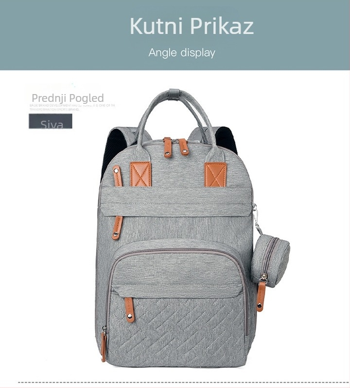 Prekogranična nova višenamjenska torba za mame, prijenosna torba za točno vrijeme, Baoma ruksak velikog kapaciteta, torba za majku i bebu, jastučić za urin