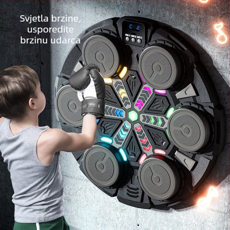 Ritmička glazba za boks, zidna meta, kućni dječji boksački trener, dekompresijska vježba, pametni Bluetooth elektronički boksački stroj