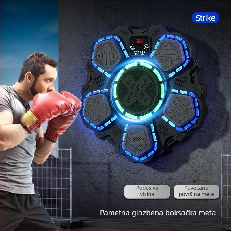 Ritmička glazba za boks, zidna meta, kućni dječji boksački trener, dekompresijska vježba, pametni Bluetooth elektronički boksački stroj