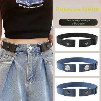 Vrhunski remen za traperice za žene, alat za zatezanje struka, zatezanje struka, bešavni jednostavni elastični remen