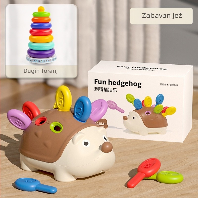 U ime kose patchwork mali jež igračke za trening fine motorike slagalica rano obrazovanje dojenčadi i djece od 1 do 3 godine koordinacija ruku i očiju