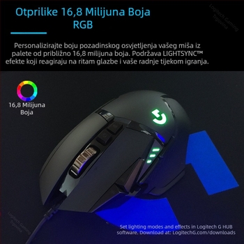 Logitech G502HERO Žičani miš za igre Master se Električni natjecateljski mehanički protuteža jedenje piletine cf makro programiranje raspakiranje