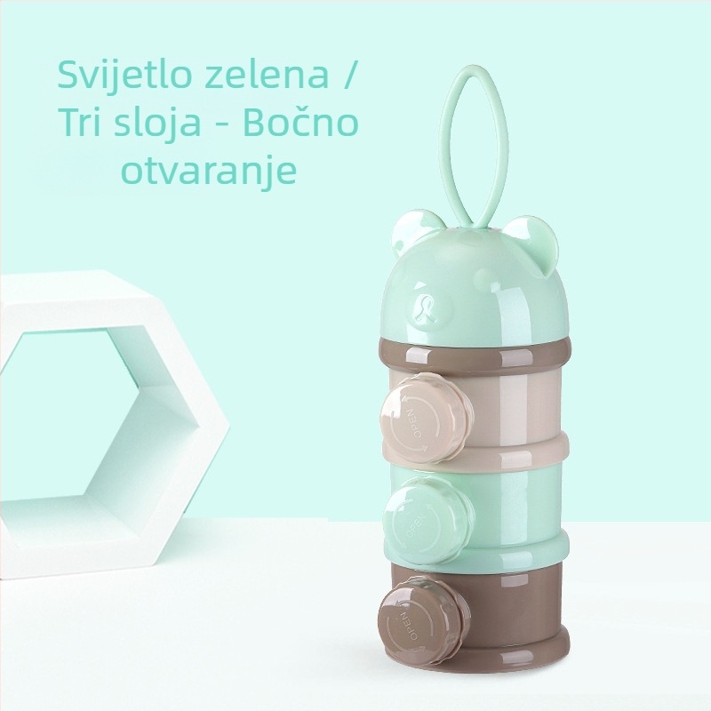 Kutija za mlijeko u prahu za bebe, prijenosna, dodatak prehrani, pakiranje za bebe, mala kutija za rižin prah, zatvorena posuda za skladištenje mlijeka u prahu