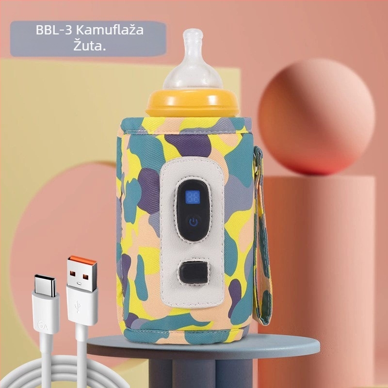 Termos set za dječje bočice, univerzalni prijenosni termostatski grijač mlijeka za vanjsku upotrebu, USB set za grijanje za bebe, prekogranični...