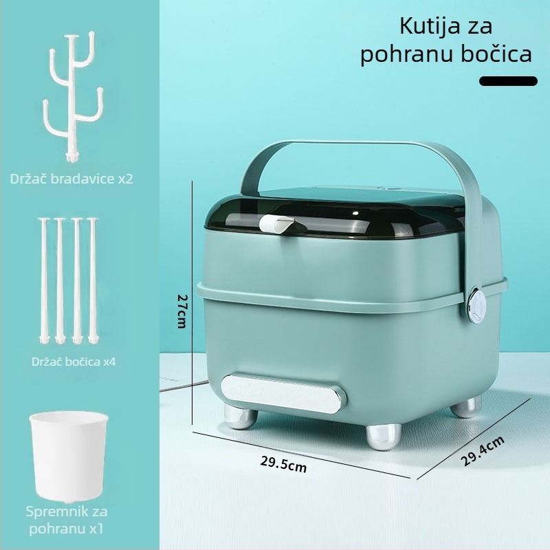 2025 Novi proizvod Kućni pribor za jelo za bebe Organizator za boce za kućne ljubimce Materijal Otporan na prašinu i kutija za boce za ispuštanje vode
