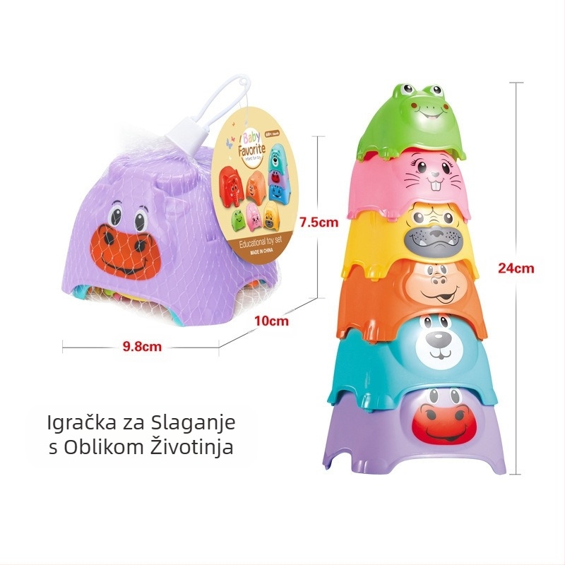 Dječja šarena složena šalica u boji kognitivna složena šalica za bebe edukativne rane edukacije za bebe praktične igračke za mozak