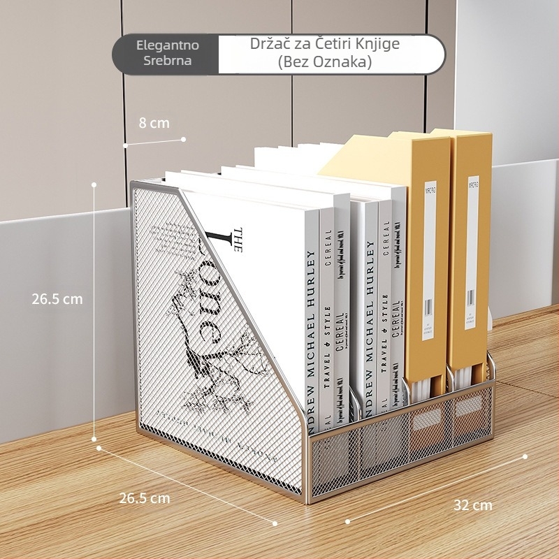 Stalak za knjige, stolni stalak za datoteke, metalni stalak za pohranu, kutija za organizaciju podataka, višeslojni stalak za mape za datoteke