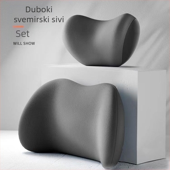 Ljetni prozračni jastuk od antilopa za auto, naslon za glavu, memorijska pjena, vrat, lumbalni naslon, jastuk za struk, četiri godišnja doba, jastuk za sjedalo s otisnutim logotipom