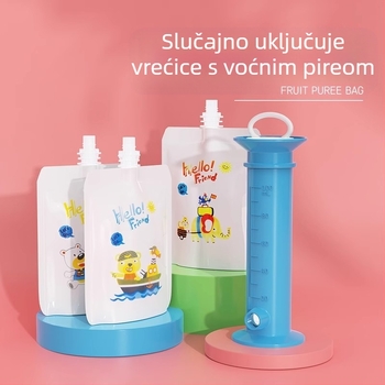 Jednostavni punjač dječje hrane u obliku štrcaljke, razdjelnik vrećica za voćni pire za bebe, uređaj za dijeljenje dječje hrane