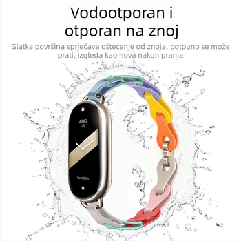 Pogodno za Xiaomi Mi Band 9 remen za sat, moderna izrezana narukvica od silikona, remen za sat Xiaomi 8, univerzalni privatni model, zamjenska narukvica