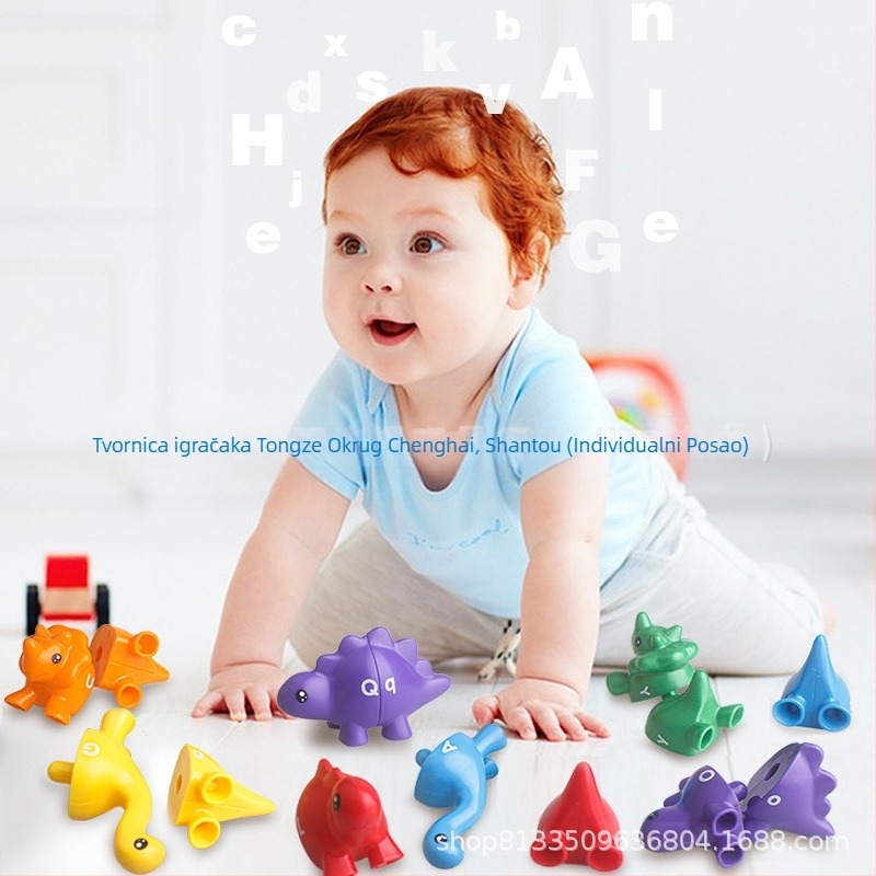 Prekogranična dječja rana edukacija dinosaura igračka za sparivanje slova brojanje brojeva sparivanje uzoraka prosvjetljenje kognitivna nastavna pomagala veleprodaja