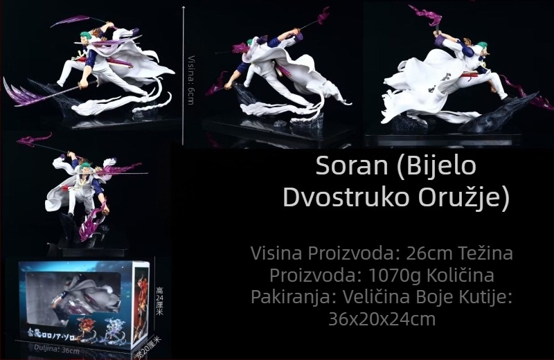 Animacija Pirat/Morski kralj Cijenjenje Kimono Solon i Zemlja Solona Ukrasi Ručno izrađeni Model Veleprodaja