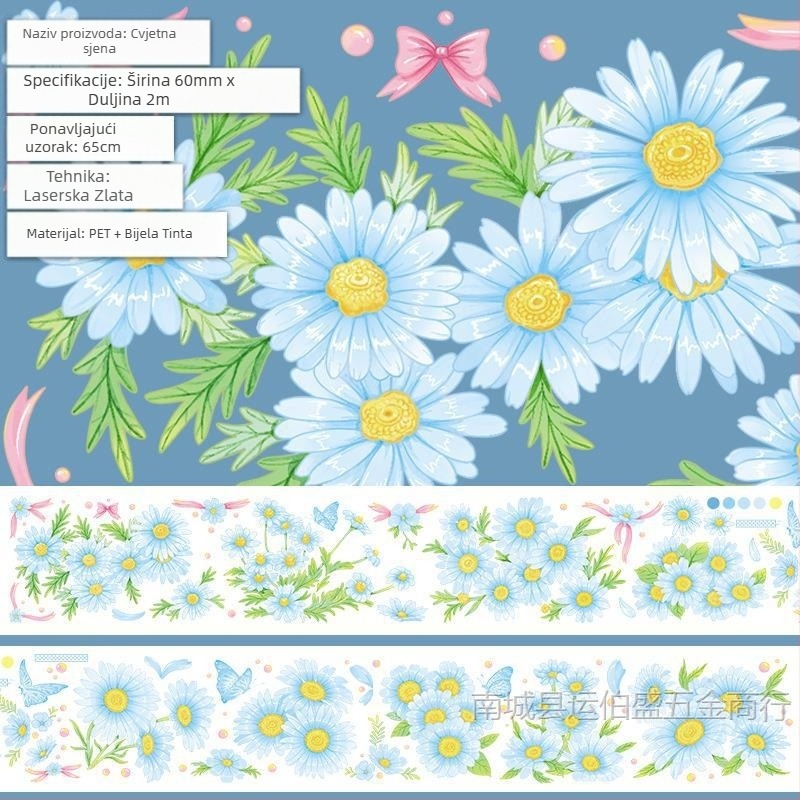 Flush konoplja naljepnica traka antikni ljubimac prekrasan plavi cvijet biljka niša ruka kolaž kontrast materijal ruka račun