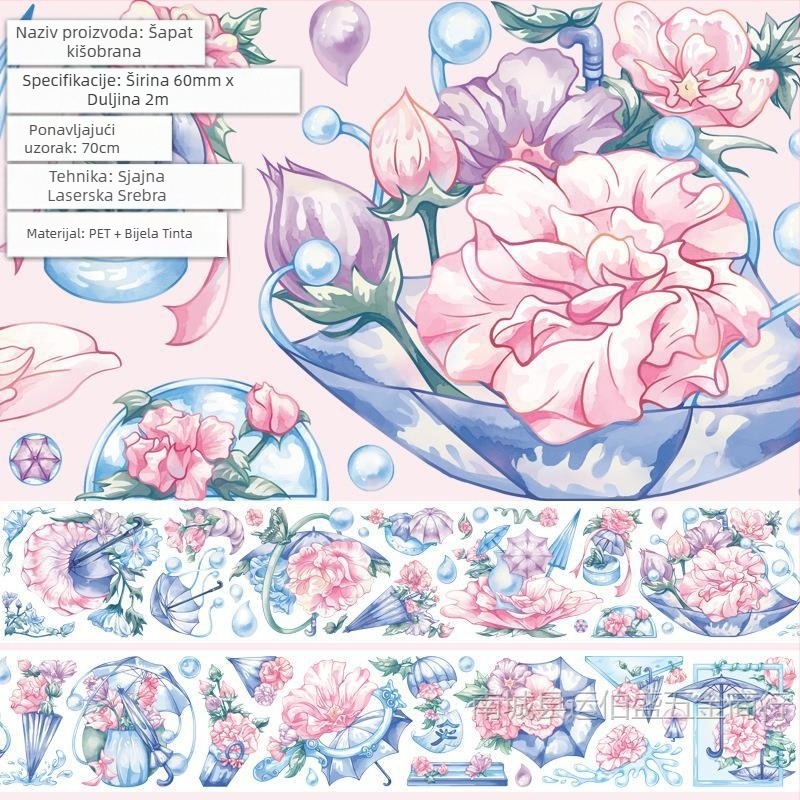 Flush konoplja naljepnica traka antikni ljubimac prekrasan plavi cvijet biljka niša ruka kolaž kontrast materijal ruka račun