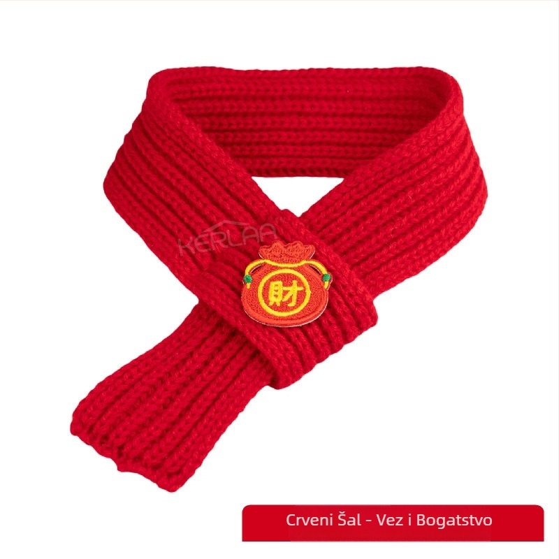 Vuneni šal za pse i mačke za Novu godinu, svečana božićna haljina, zimski topli šal za štene za rođendan