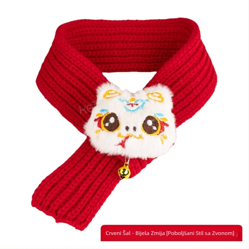 Vuneni šal za pse i mačke za Novu godinu, svečana božićna haljina, zimski topli šal za štene za rođendan