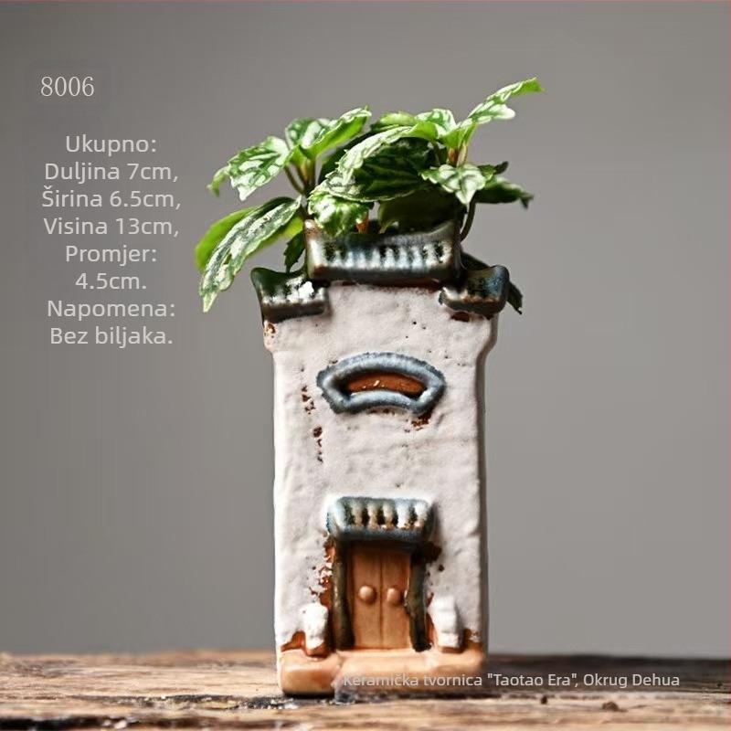 Jiangnan House bambusova cvjetna posuda ukras retro kreativna zelena cvjetna posuda za biljke akvarij krajolik ukras za kućni ured
