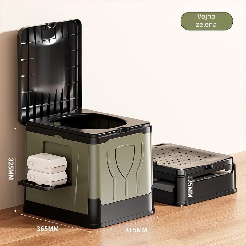 Sklopivi toalet za automobil, prijenosni, za odrasle, samovozeći, za kampiranje na otvorenom, za hitne slučajeve, za uklanjanje dlaka, mobilni toalet