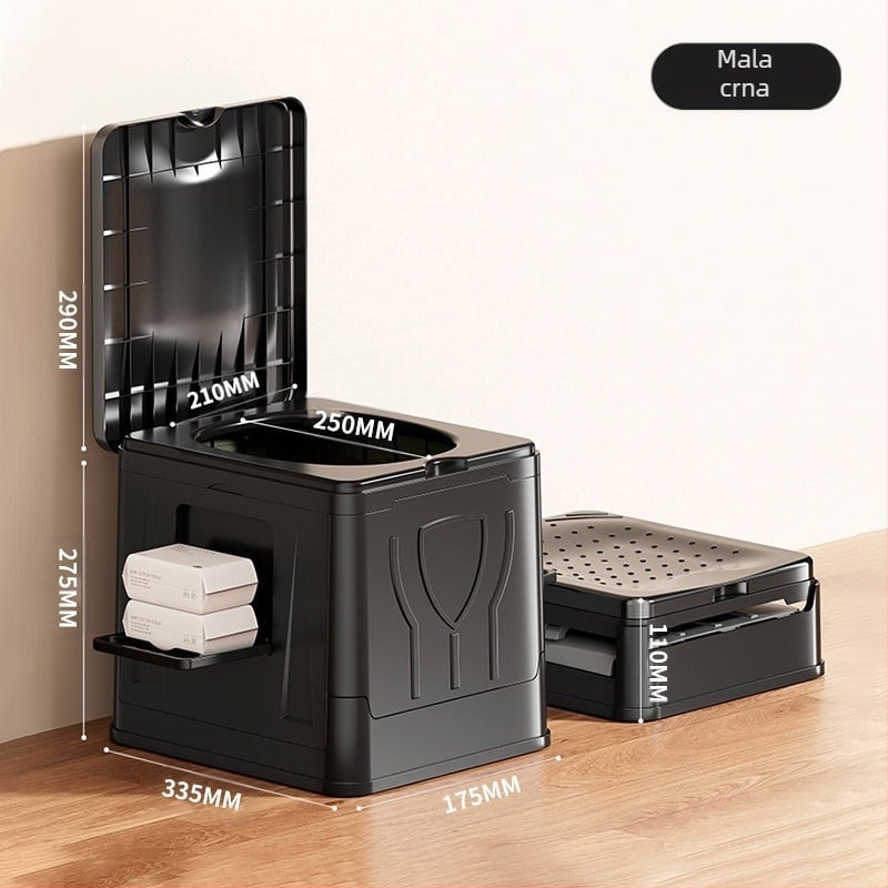 Sklopivi toalet za automobil, prijenosni, za odrasle, samovozeći, za kampiranje na otvorenom, za hitne slučajeve, za uklanjanje dlaka, mobilni toalet