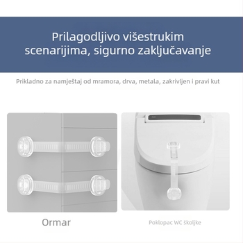 Brava za ladicu, dječja brava, kopča za bravu hladnjaka, pričvršćivanje prozora, protuprovalna vrata, dječja klizna vrata, kopča za klizna vrata