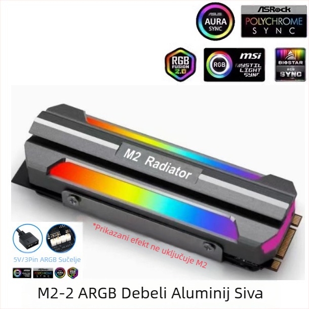 Qiao Sibo M.2-3 SSD radijator M2 toplinski vodljivi list SSD2280 oklopni nvme hladnjak PS5