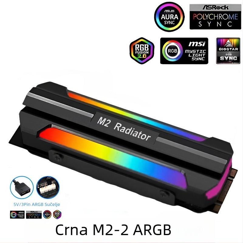Qiao Sibo M.2-3 SSD radijator M2 toplinski vodljivi list SSD2280 oklopni nvme hladnjak PS5