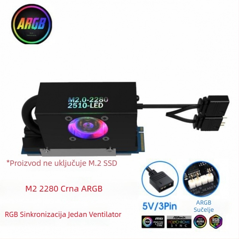 Qiao Sibo M.2-3 SSD radijator M2 toplinski vodljivi list SSD2280 oklopni nvme hladnjak PS5