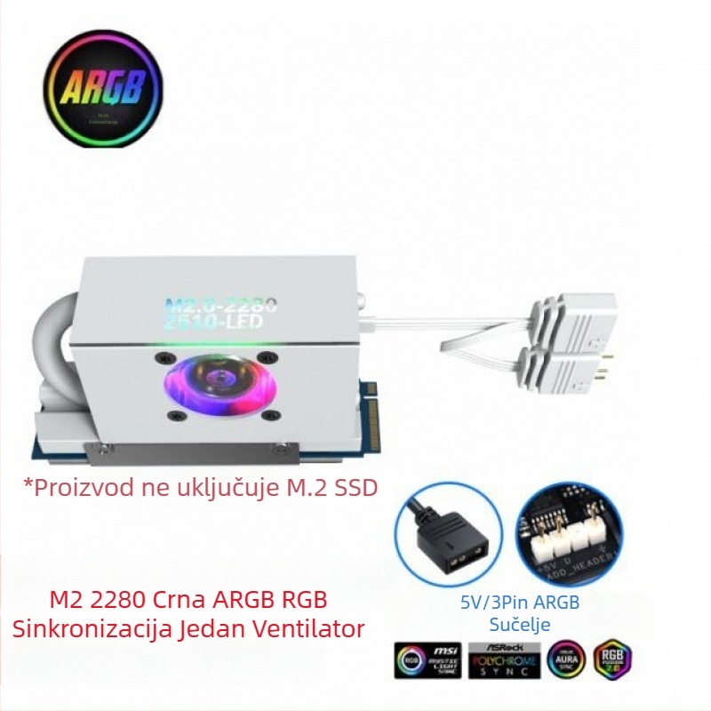 Qiao Sibo M.2-3 SSD radijator M2 toplinski vodljivi list SSD2280 oklopni nvme hladnjak PS5