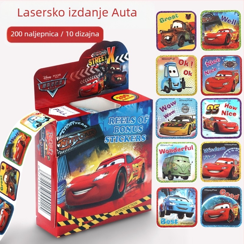 Naljepnica za mali podvodni stupac za djecu, crtani film, naljepnica za nagradu za vrtić, dječak, djevojčica, super leteći čovjek