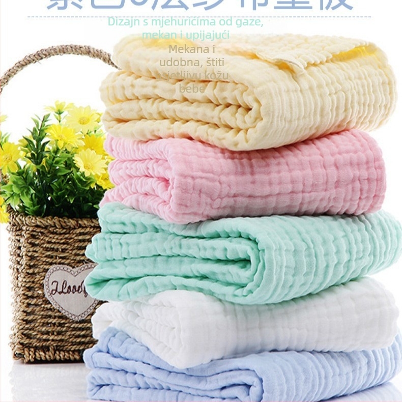 Veleprodaja dječjih ručnika za kupanje za vrtić, obloženih gazom, dječje deke obložene crtanim torbom za bebe