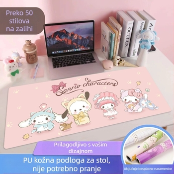 Prostirka za stol za zaštitu očiju, Sanrio prostirka za studentski stol s crtanim filmovima, prostirka za pisaći stol, podloga za studentski stol u spavaonici, prostirka za uredski računalni stol