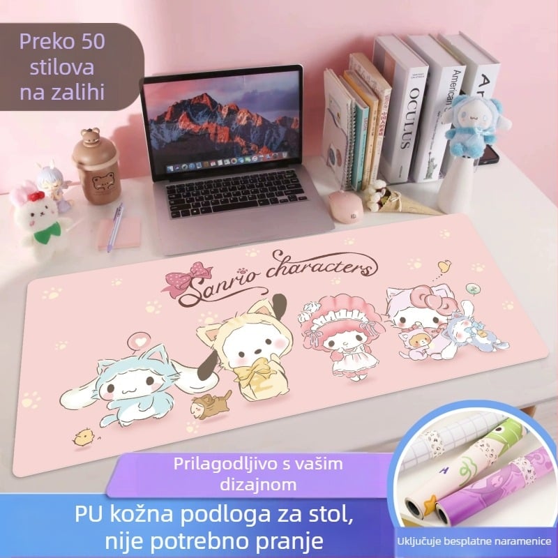 Prostirka za stol za zaštitu očiju, Sanrio prostirka za studentski stol s crtanim filmovima, prostirka za pisaći stol, podloga za studentski stol u spavaonici, prostirka za uredski računalni stol