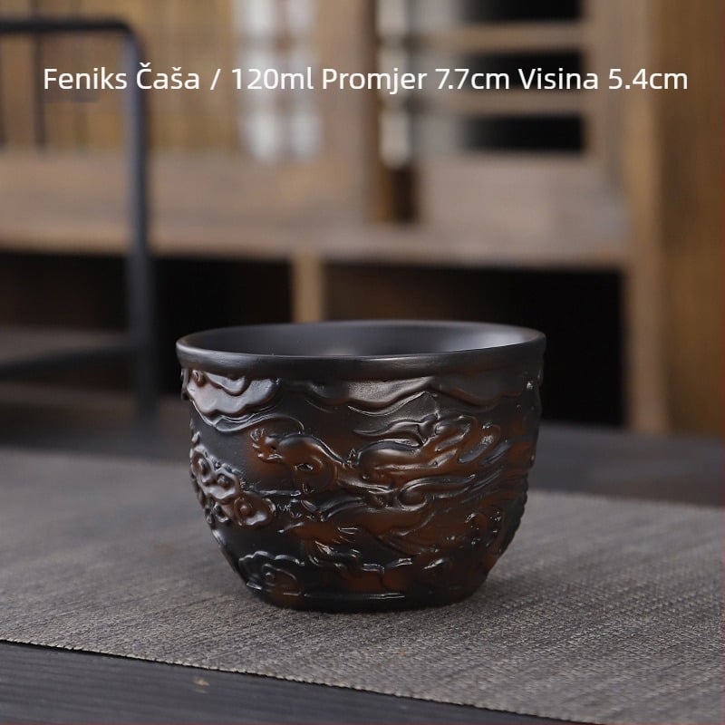 Ljubičasti lončarski kung fu čajni set odijelo retro kućanski jednostavni poklopac za čajnik zdjela čajni set pribor visoka boja vrijednost ručni poklon