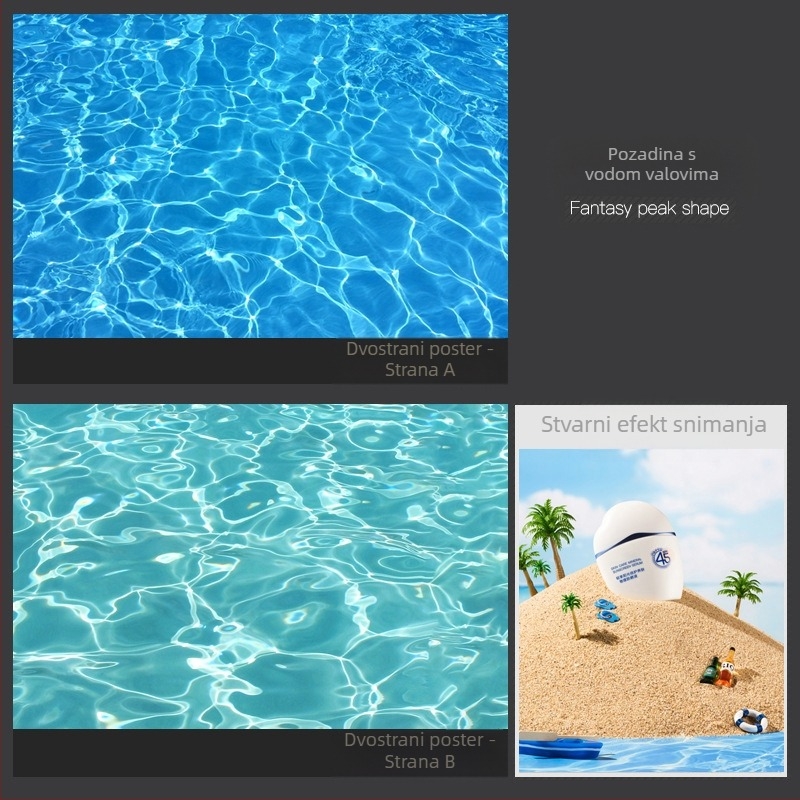 3D stereo dvostrana fotografska pozadina papir voda mreškanje drvo sjena svjetlo nebo fotografski rekviziti hrana fotografija ljepote