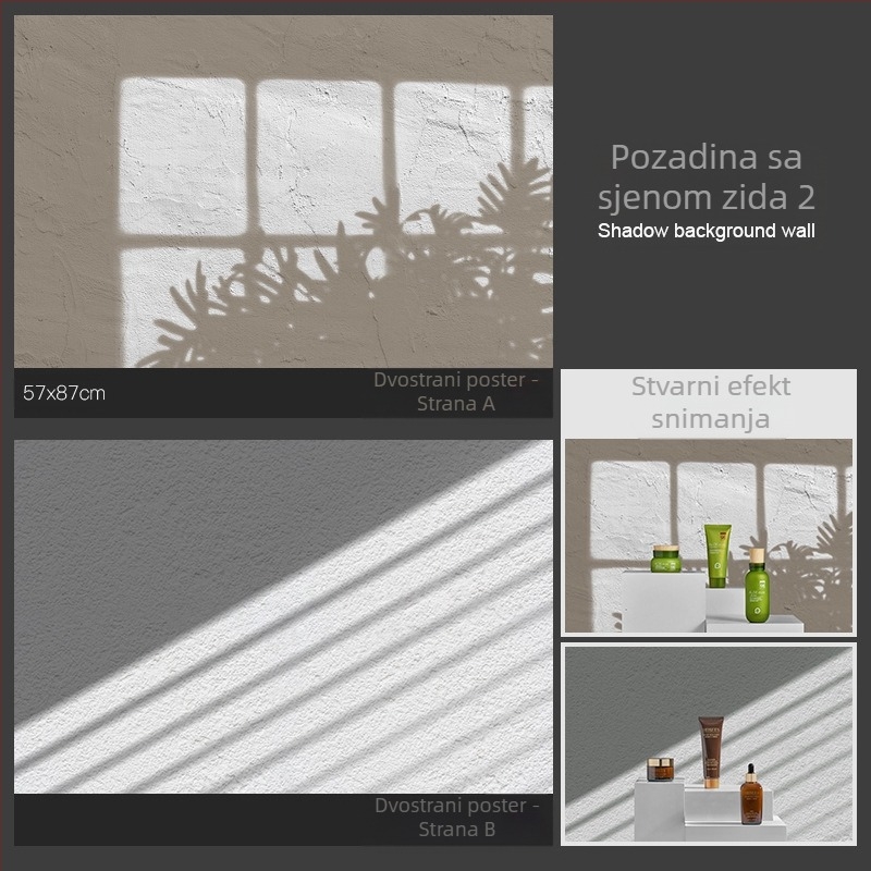 3D stereo dvostrana fotografska pozadina papir voda mreškanje drvo sjena svjetlo nebo fotografski rekviziti hrana fotografija ljepote